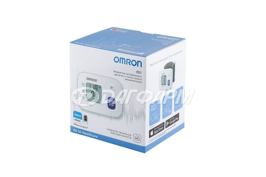 OMRON тонометр автоматический на запястье RS1 (HEM-6120-RU)