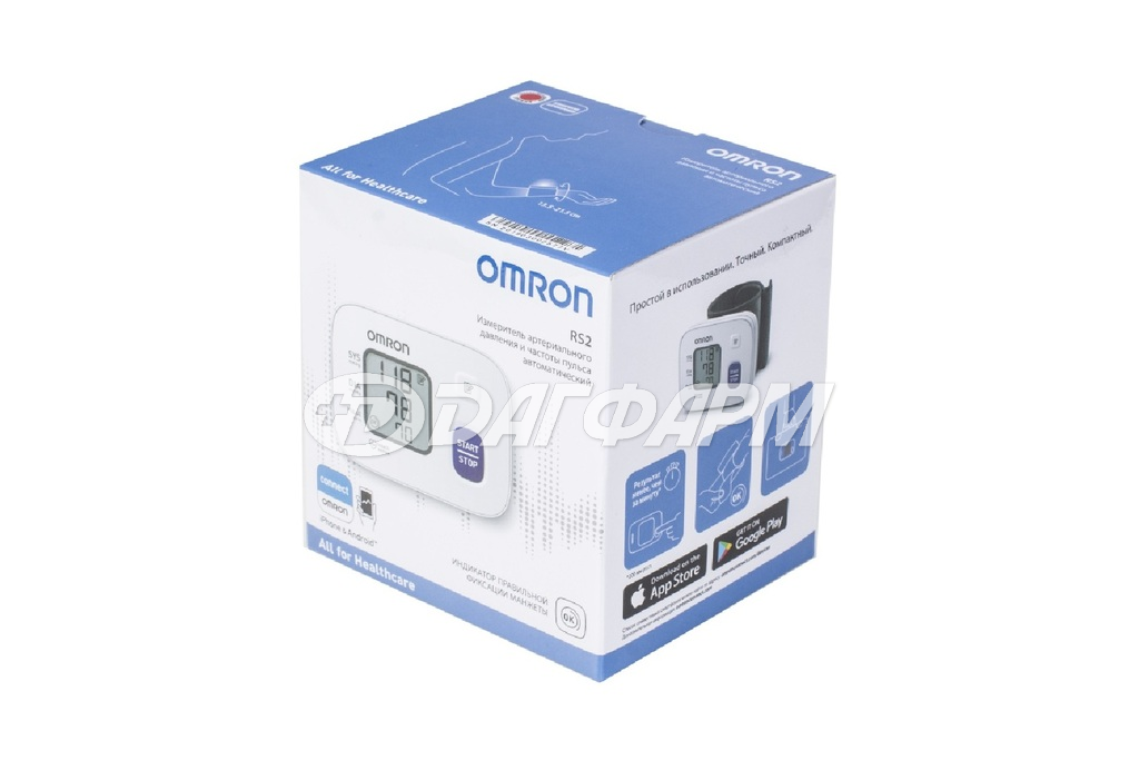 OMRON тонометр автоматический на запястье RS2 (HEM-6121-RU)