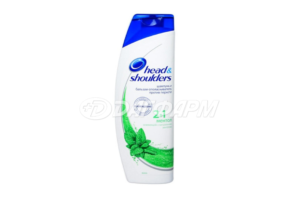 HEAD & SHOULDERS  шампунь 2в1 против перхоти ментол 400мл