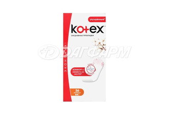 KOTEX прокладки ежедневные нормал №50+10