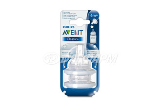 AVENT соска Classic для густых жидкостей 2 шт №2, SCF636/27