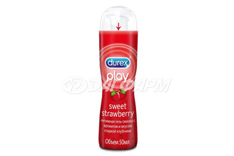 DUREX  дюрекс гель-смазка play sweet strawberry интимная аромат клубники 50мл