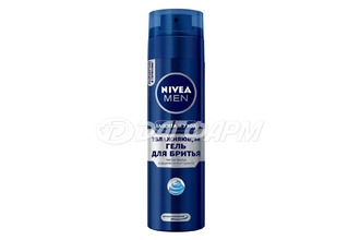 NIVEA MEN  гель д/бритья увлажняющий защита и уход 200мл