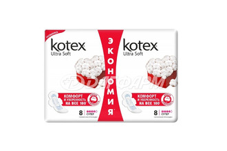 KOTEX   прокладки ультра софт супер №16