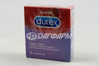 DUREX   презервативы elite ультратонкие со смазкой №3